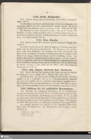 1061. Stiftung für die geschlossene Armenpflege