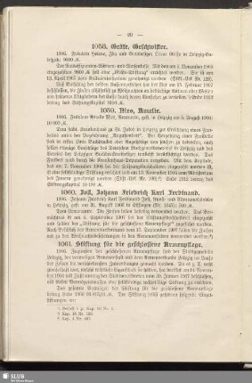 1061. Stiftung für die geschlossene Armenpflege