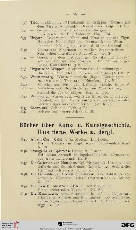 Bücher über Kunst u. Kunstgeschichte, Illustrierte Werke u. dergl. (Nr. 1845-1865)