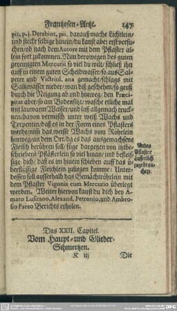 Das XXII. Capitel. Vom Haupt- und Glieder-Schmertzen