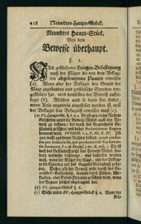 118-125, Neundtes Haupt-Stück, von dem Beweise überhaupt