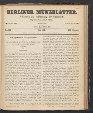 No. 215. Juli 1898