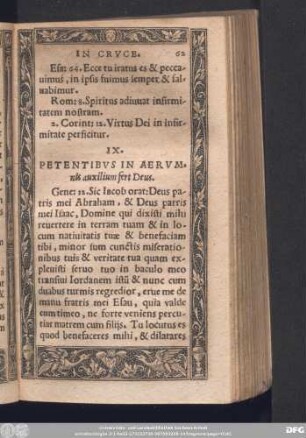 IX. Petentibus In Aerumnis auxilium fert Deus.