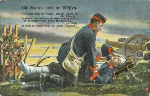 Die Sonne sank im Westen.