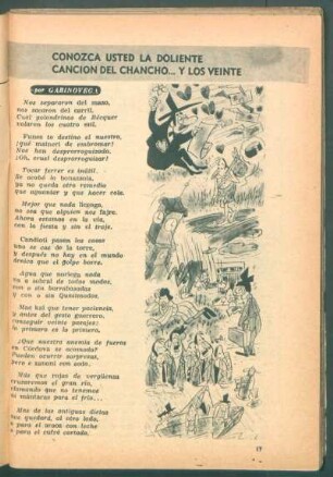 Conozca usted la doliente canción del chancho ... y los veinte