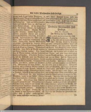 [Drey andere Weyhnachts-Fest-Predigten:] Die dritte Weyhnachts-Fest-Predigt.
