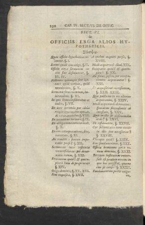 Sect. VI. de Officiis Erga Alios Hypotheticis.