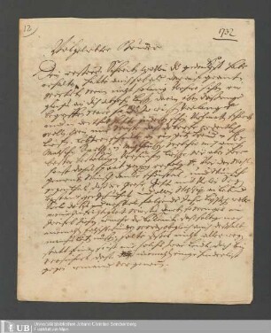 Briefe der Mutter Anna Margaretha und der Brüder Johann Christian und Erasmus