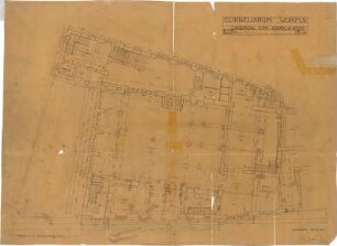 Fischer, Theodor; Worms; Cornelianum - Grundriss EG