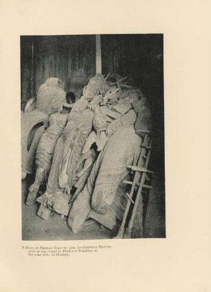 A mass of broken statues and interesting refuse. such was found by Professor Fenollosa in the year 1880, at Shodaiji