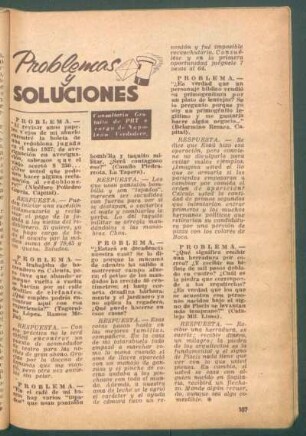 Problemas y soluciones