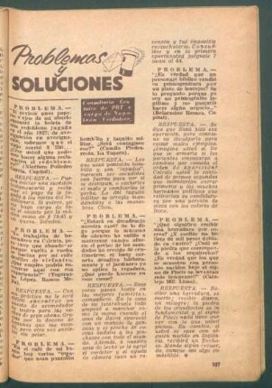 Problemas y soluciones