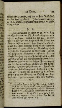 §. 8. Von der Krönung zu Prag. - §. 10. Von der Krönung in Prag.