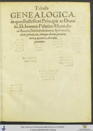 Tabulae Genealogicae