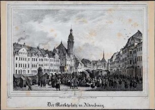 Prospect der Gräfl. Reuss-Plauisch. Stadt Gera nach dem großen Brande, von Nord-West anzusehen.