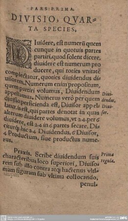 Divisio, Quarta Species.