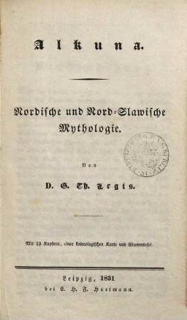 Alkuna : nordische und nord-slawische Mythologie