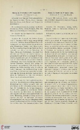 Sitzung des Vorstands vom 22. Januar 1890 / Séance du Comité du 22 janvier 1890