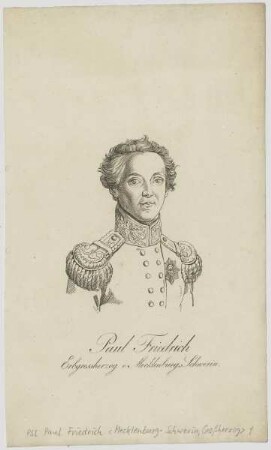 Bildnis des Paul Friedrich, Erbgrossherzog v. Mecklenburg-Schwerin