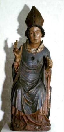 Sitzender Hl. Bischof (Nikolaus oder Blasius ?)