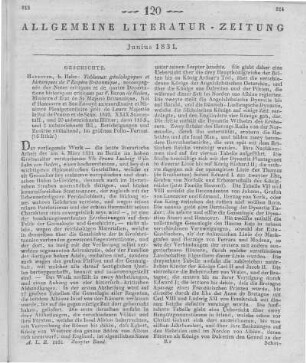Reden, F.: Tableaux Généalogiques et Historiques de l'Empire Brittannique. Accompagnés de Nôtes critiques Et De Quatre Dissertations historiques critiques. Hannover: Hahn 1830