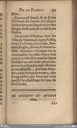 De Lysieux Et Autres villes