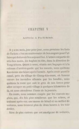 Chapitre V. Arrivée à Pa-li-kiao