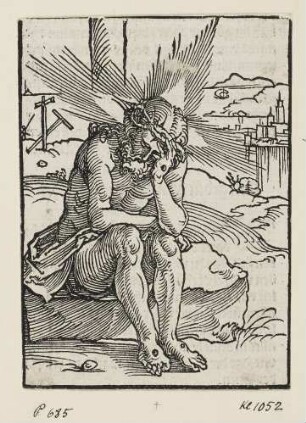 Schmerzensmann, Blatt 11 der Folge "Biblischen Bilder zu Luther’s Betbüchlein"