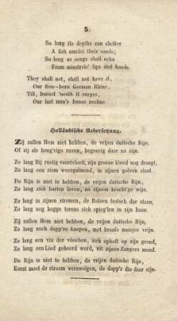 Holländische Uebersetzung