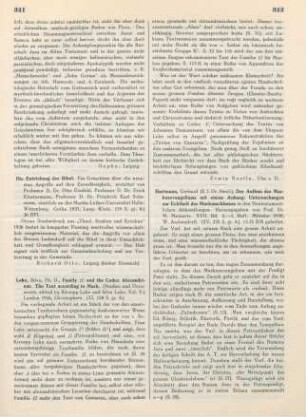 342-343 [Rezension] Hartmann, Gerhard, Der Aufbau des Markusevangeliums