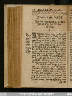 Zwölftes Haubtstück. Von der Versieglung, als dem sechsten Gut des Gnaden-Bunds.
