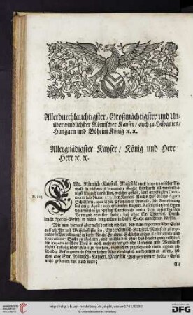 Allergnädigster Kayser, König und Herr Herr