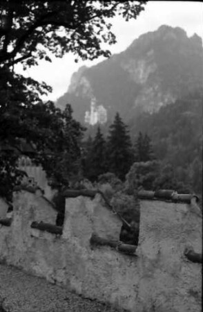 Schwangau: Schloss Neuschwanstein, von der Terrasse des Schlosses Hohenschwangau