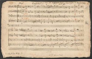 Quartets, vl, fl (2), guit, op. 94, HenK 94 - BSB Mus.Schott.Ha 1496-2 : [heading:] Quartetto pour 2 Flutes. Viola. et Guitarre composé par Joseph Küffner le 24|m|e| Decembre // 1820 // opus 94