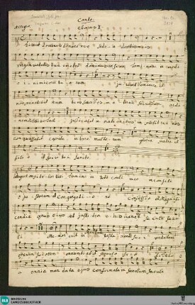 Vespers - Don Mus.Ms. 2107 : Coro (2); C