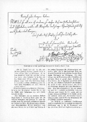 Stammbuchblatt mit der eigenhändigen Unterschrift des Invaliden Martin Koch