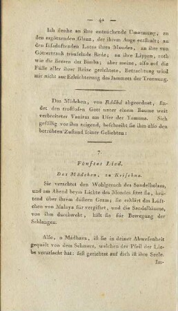 7. Fünftes Lied.