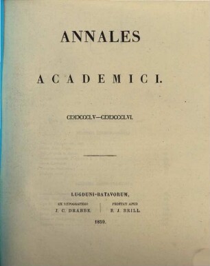 Annales academici. 1855/56 (1859)