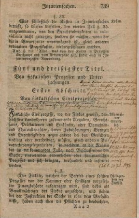 Von fiskalischen Prozessen und Untersuchungen.