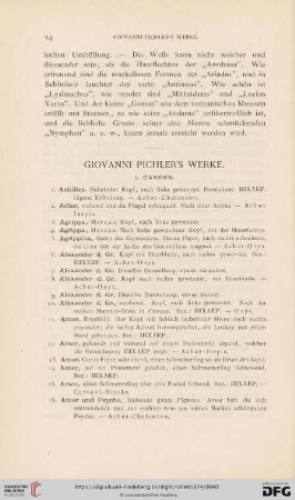 Giovanni Pichler's Werke