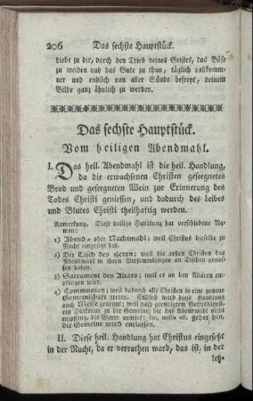 Das sechste Hauptstueck. Vom heiligen Abendmahl