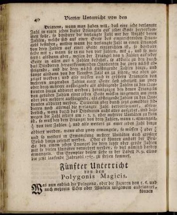 Fünfter Unterricht von den Polygonis Magicis.