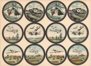 Scheibenbogen "Flugzeuge, Kriegsschiffe, Panzer"