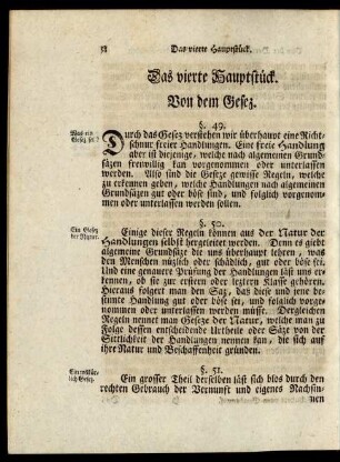 Das vierte Hauptstück. Von dem Gesez