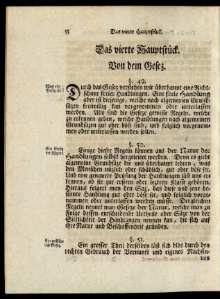 Das vierte Hauptstück. Von dem Gesez