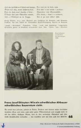 Wie ein schwäbischer Altbauer schwäb. Bauerntum sieht.