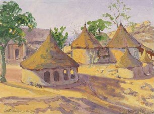 Fremdenhäuser auf der Station Sokode (Togo Hinterl.)