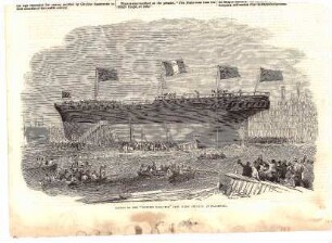 Launch of the "Vittorio Emanuelle" Iron Screw Steamer at Blackwall