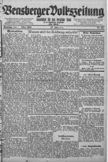 Bensberger Volkszeitung. 1907-1929