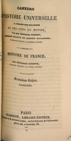 Histoire de France, 3. Capétiens